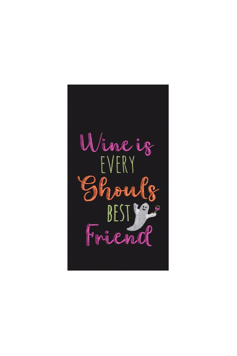 Ghouls Best Friend Towel, Main, color, Black