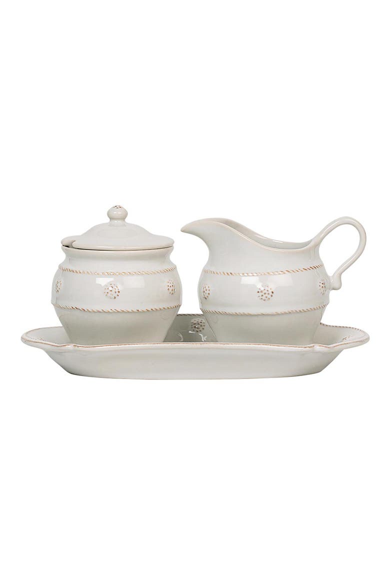 Berry & Thread Sugar & Creamer Set, Main, color, WHITEWASH
