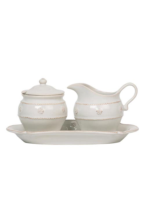 Juliska Berry & Thread Whitewash 3-piece Sugar And Creamer Set