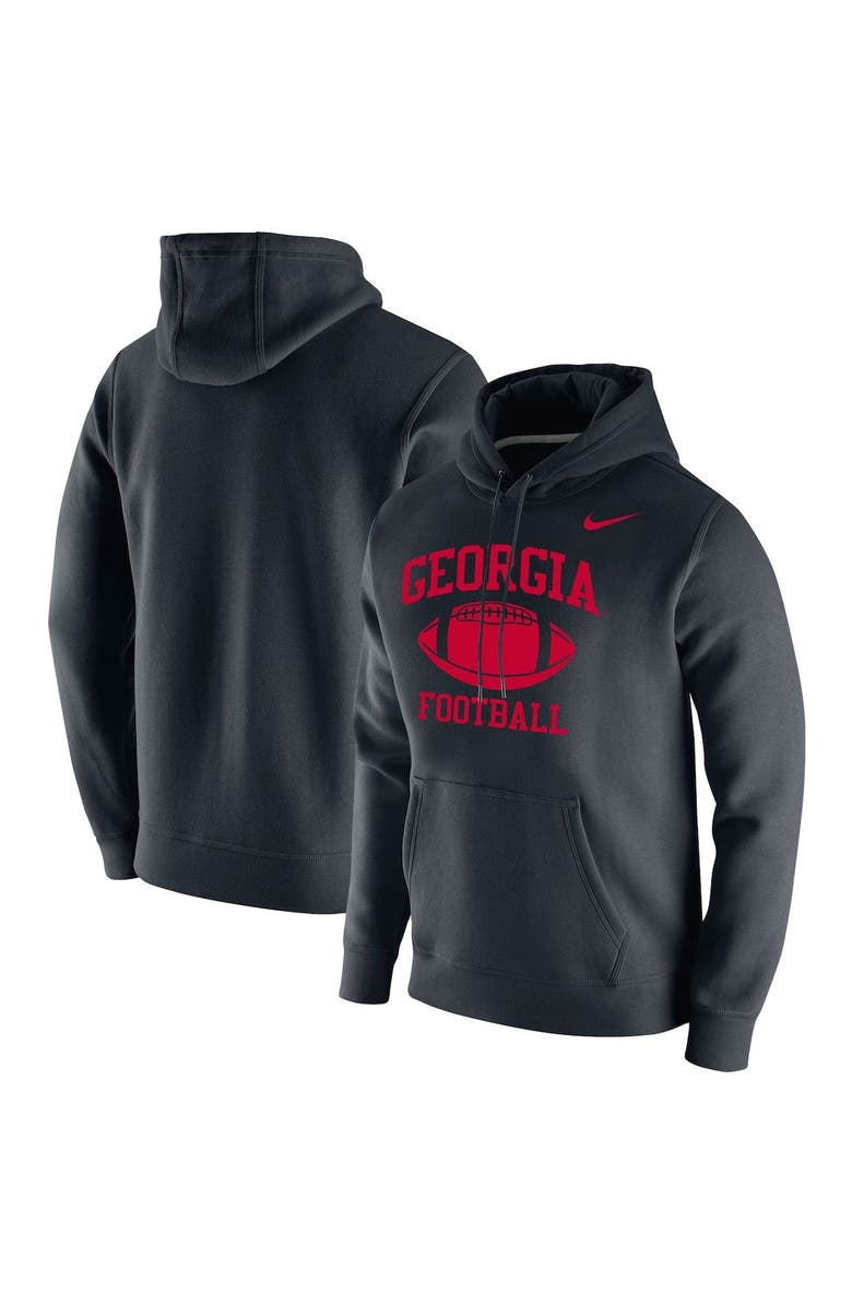 Nike Men's Nike Black Georgia Bulldogs Retro Football Club Fleece Pullover Hoodie, Main, color, 