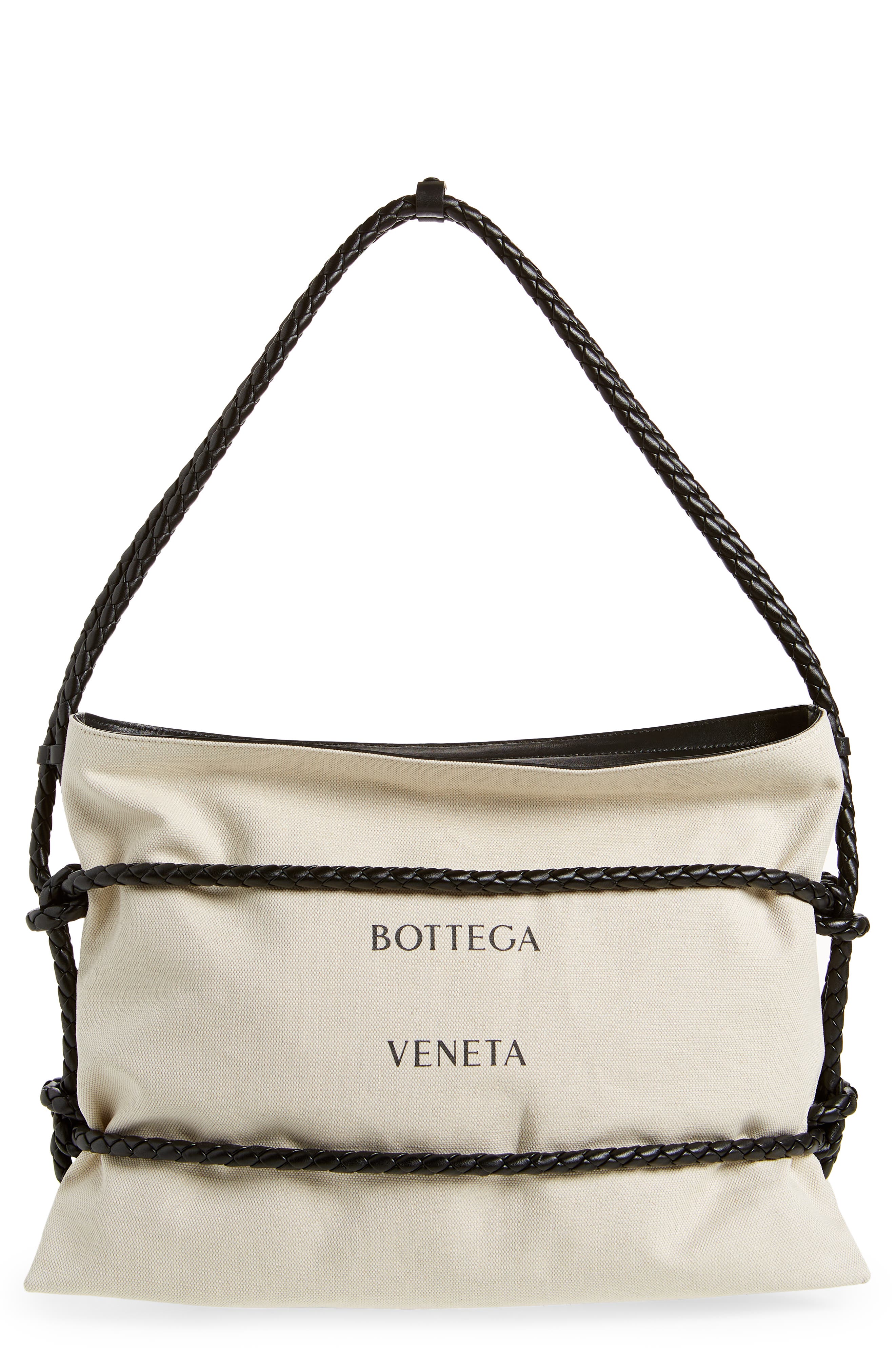 Bottega Veneta Quadronna Canvas & Leather Tote, Main, color, 