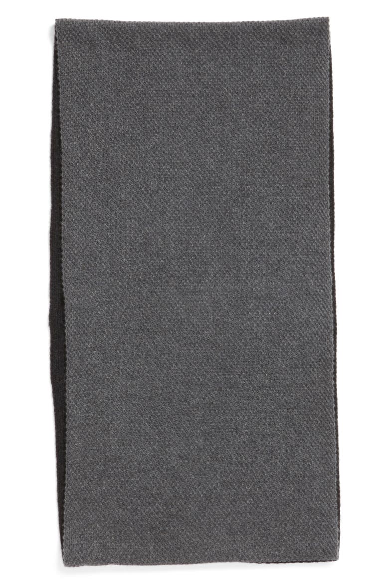 Double Stitch Cashmere Infinity Scarf, Alternate, color, BLACK COMBO