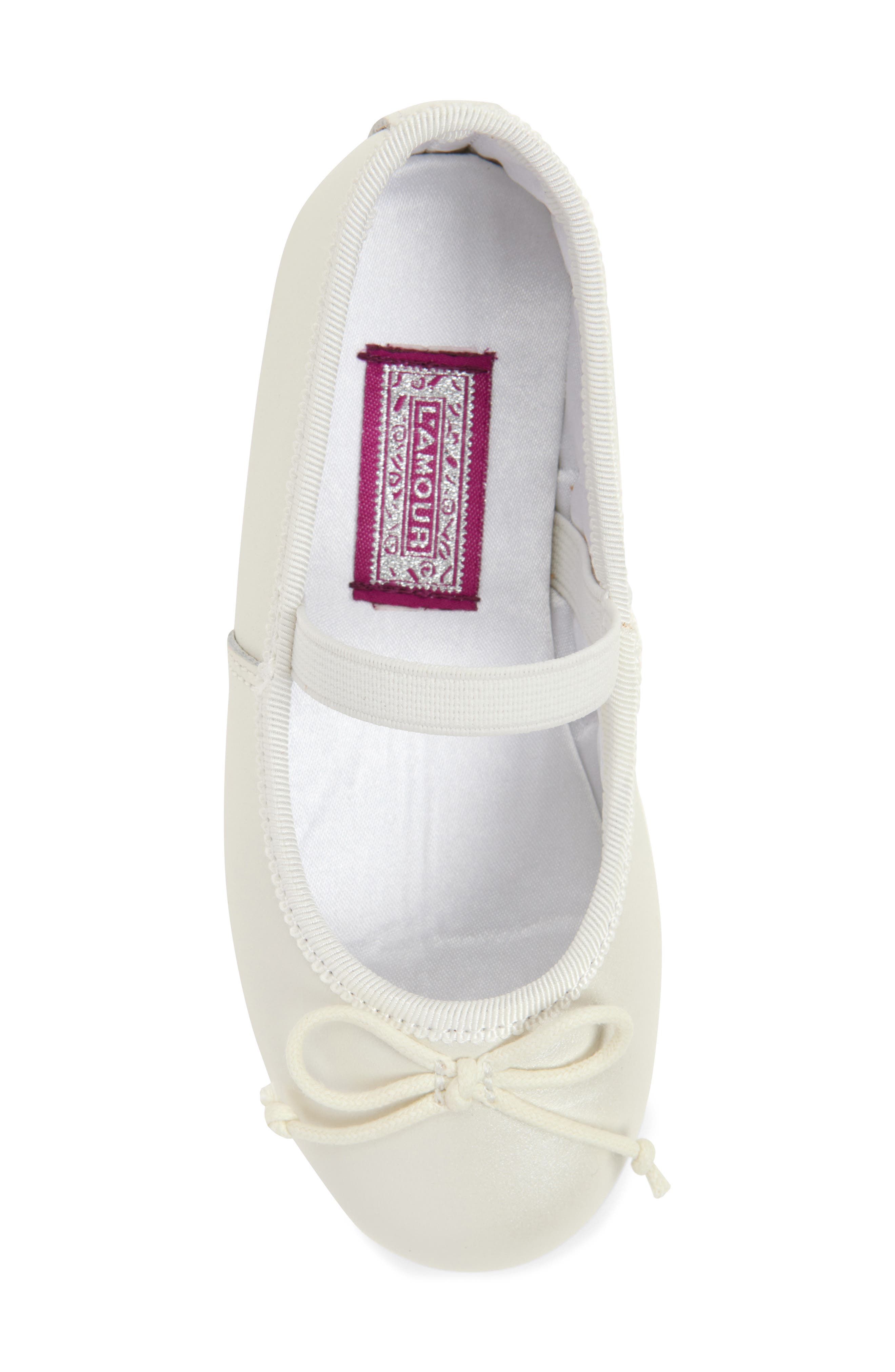 L'AMOUR Kids' Alia Ballerina Flat, Alternate, color, White