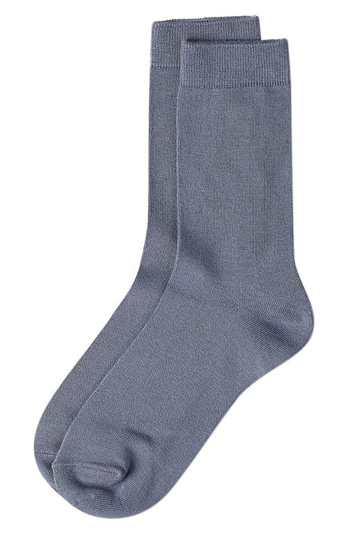 Memoi Seamless Crew Socks In Purple