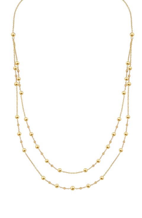 14K Gold Layered Ball Bead Chain Necklace (Online Trunk Show)