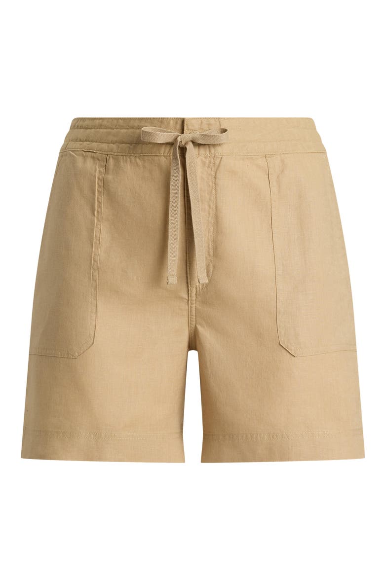 Linen Drawstring Shorts, Alternate, color, BIRCH BEIGE