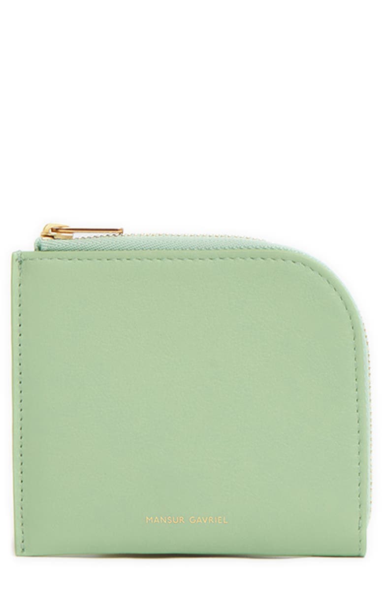 Mansur Gavriel Slim Leather Zip Wallet, Main, color, 