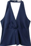 MANGO TEEN Open Back Halter Top