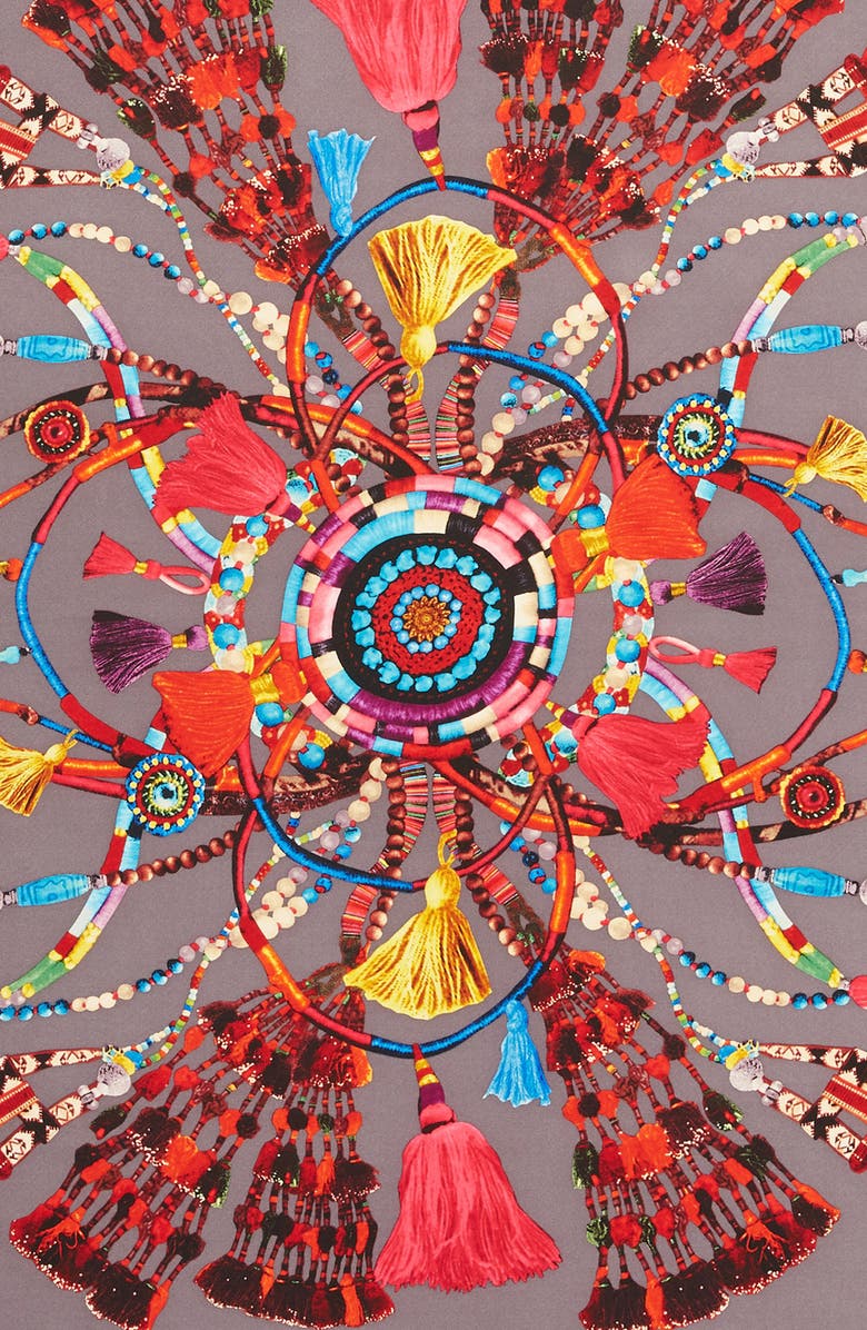 Echo Tassel Rhapsody Silk Scarf, Alternate, color,