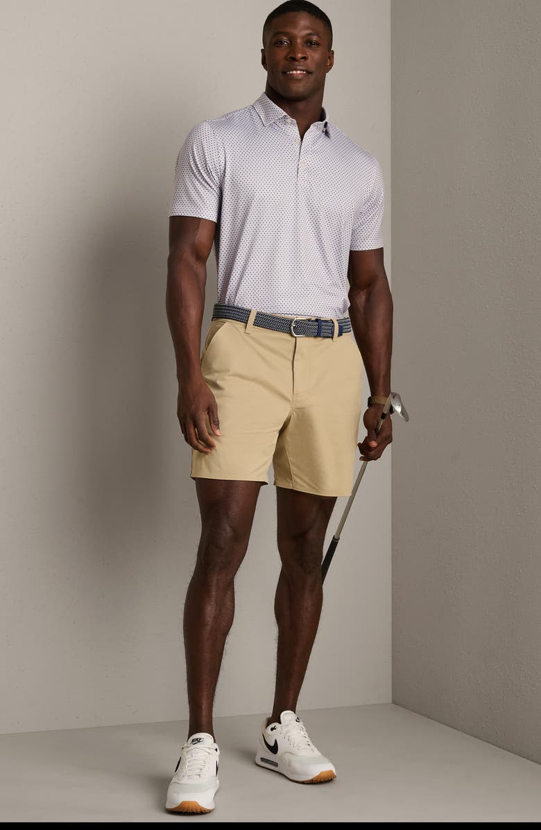 Rhone Drive Time Performance Polo, Alternate, color, Lilac Rain Geo