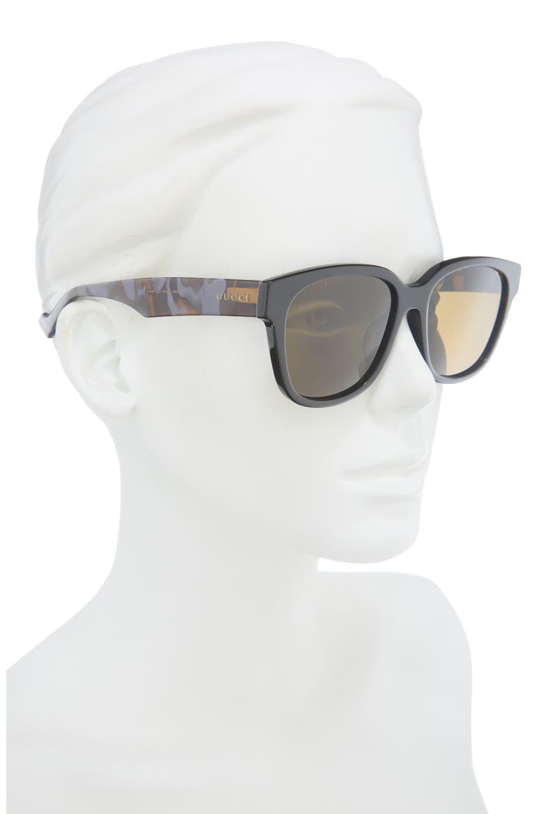 Square Sunglasses, Alternate, color, BLACK HAVANA BROWN