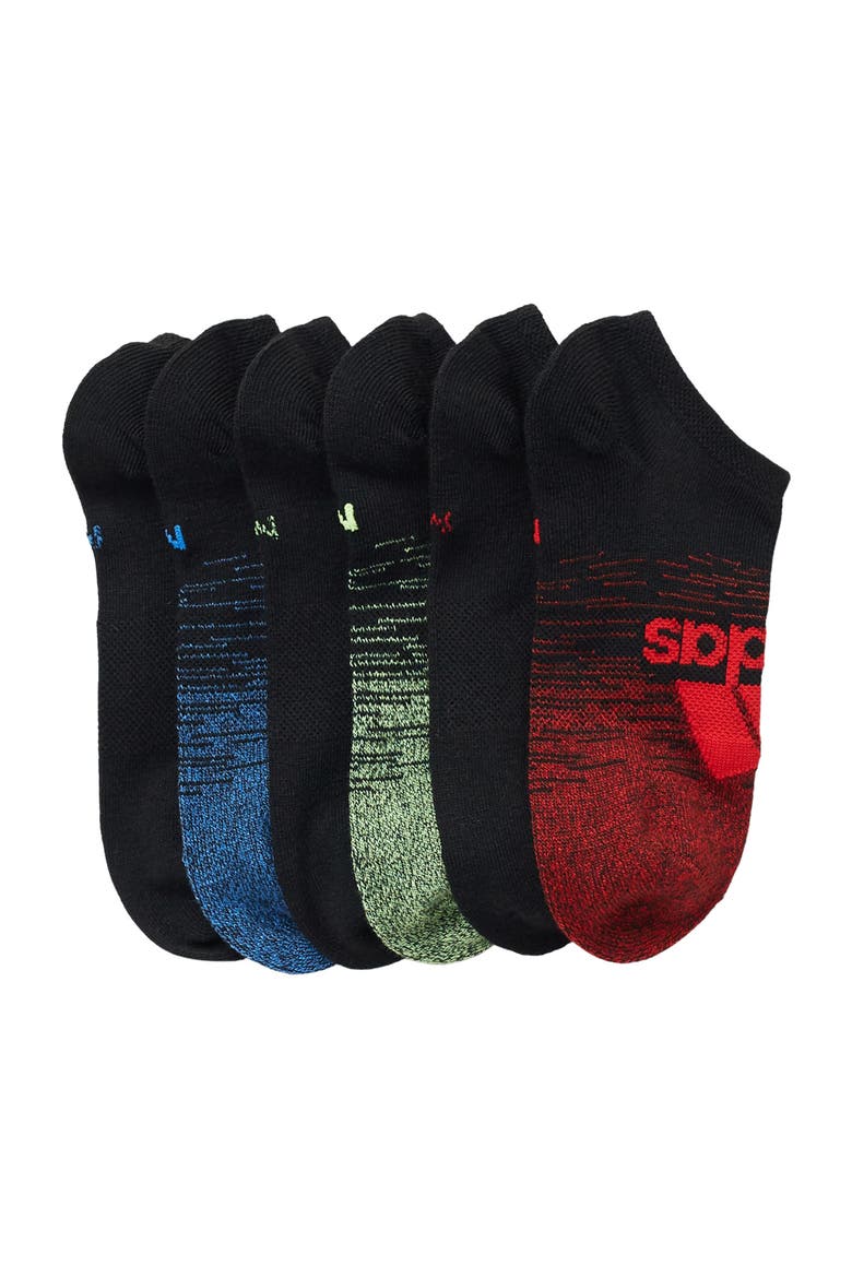 Superlite Badge of Sport Socks - Pack of 6, Main, color, BLACK