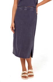 Threads 4 Thought Adella Mineral Wash Pull-On Cotton Midi Skirt