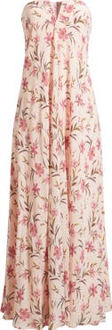 Parker The Emerson Floral Strapless Maxi Dress