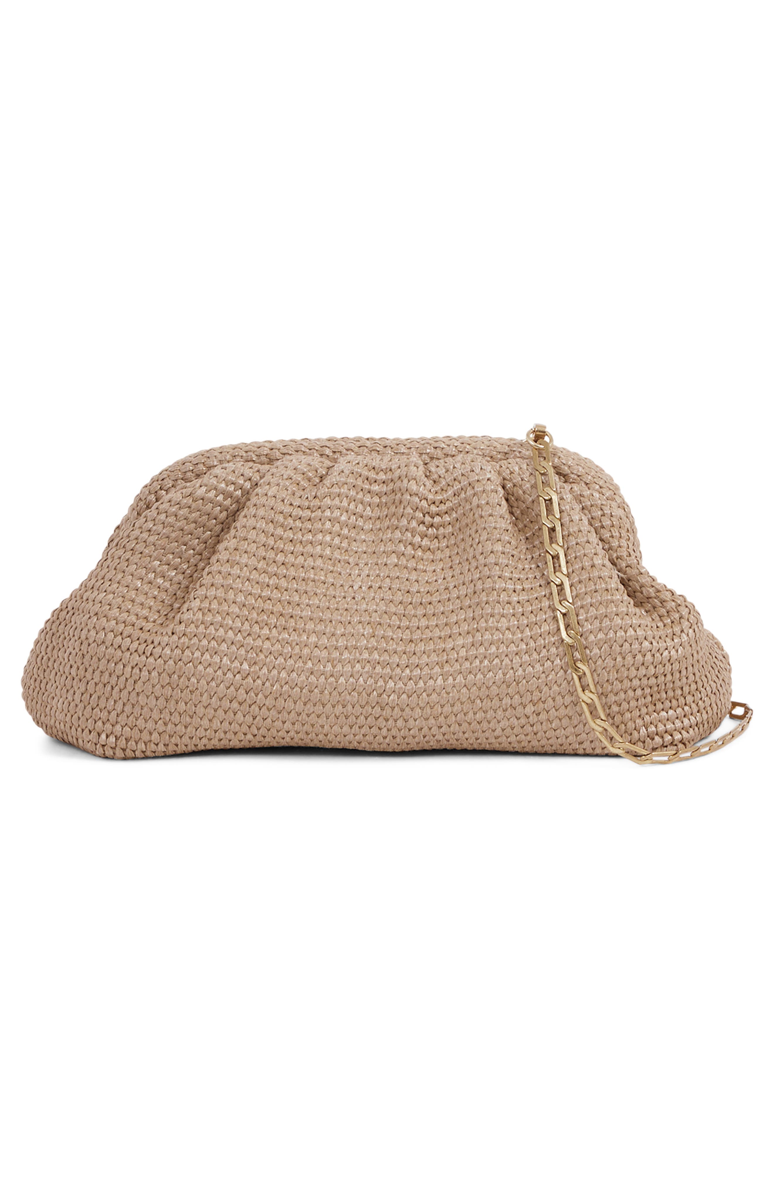 Reiss Gia Woven Clutch, Alternate, color, Natural
