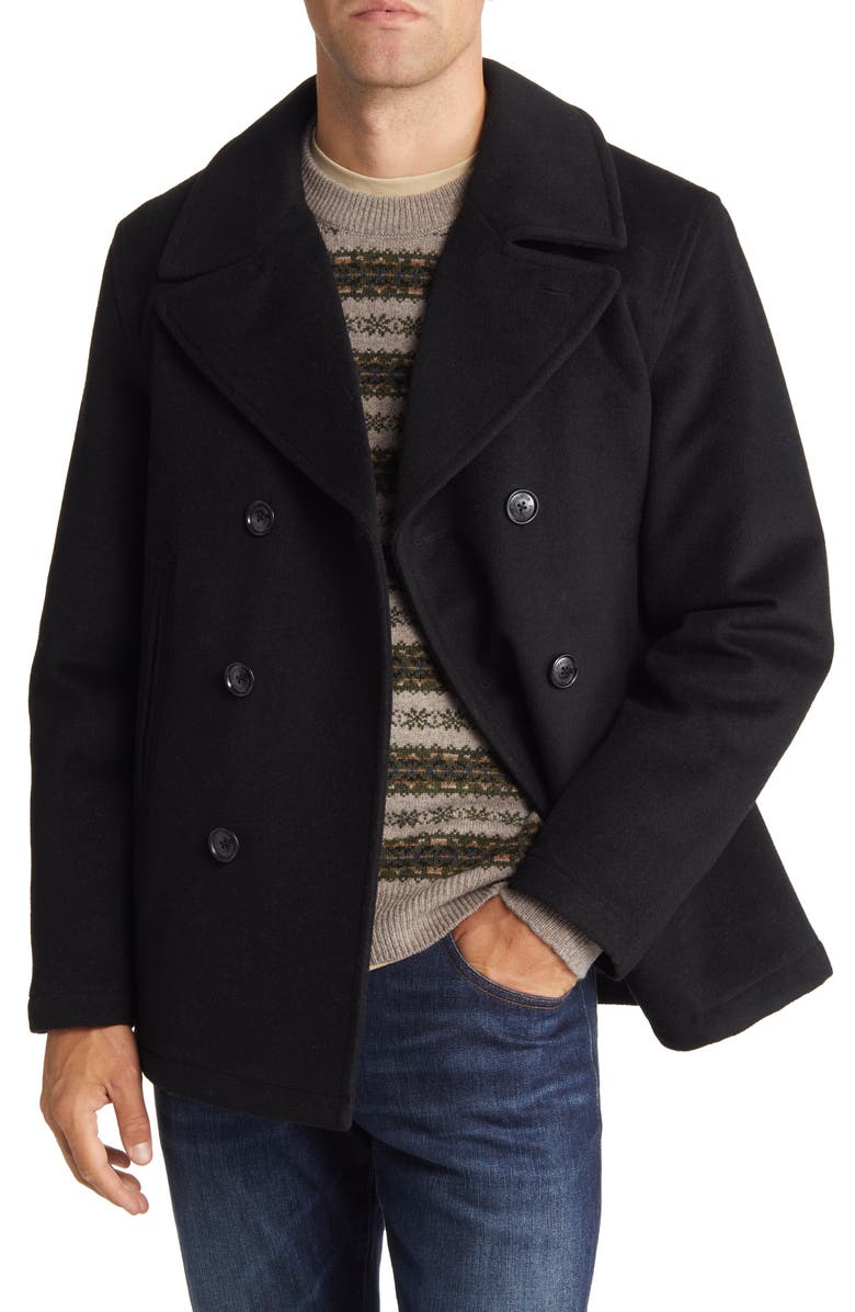 Pendleton Water Resistant Wool Blend Peacoat, Main, color, 