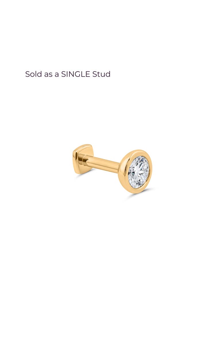 The Starlet Flat Back Stud, Main, color, Yellow Gold