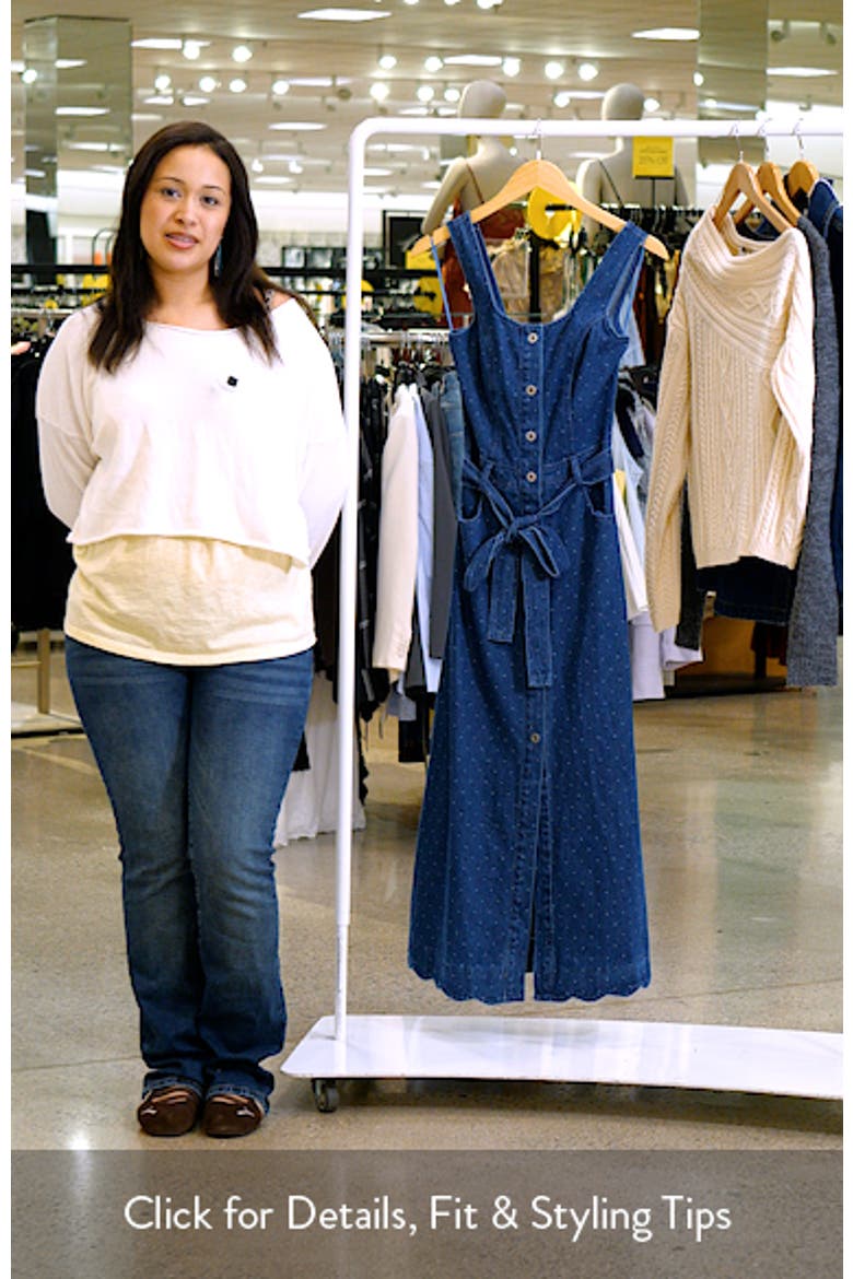 Heidi Polka Dot Denim Midi Dress video
