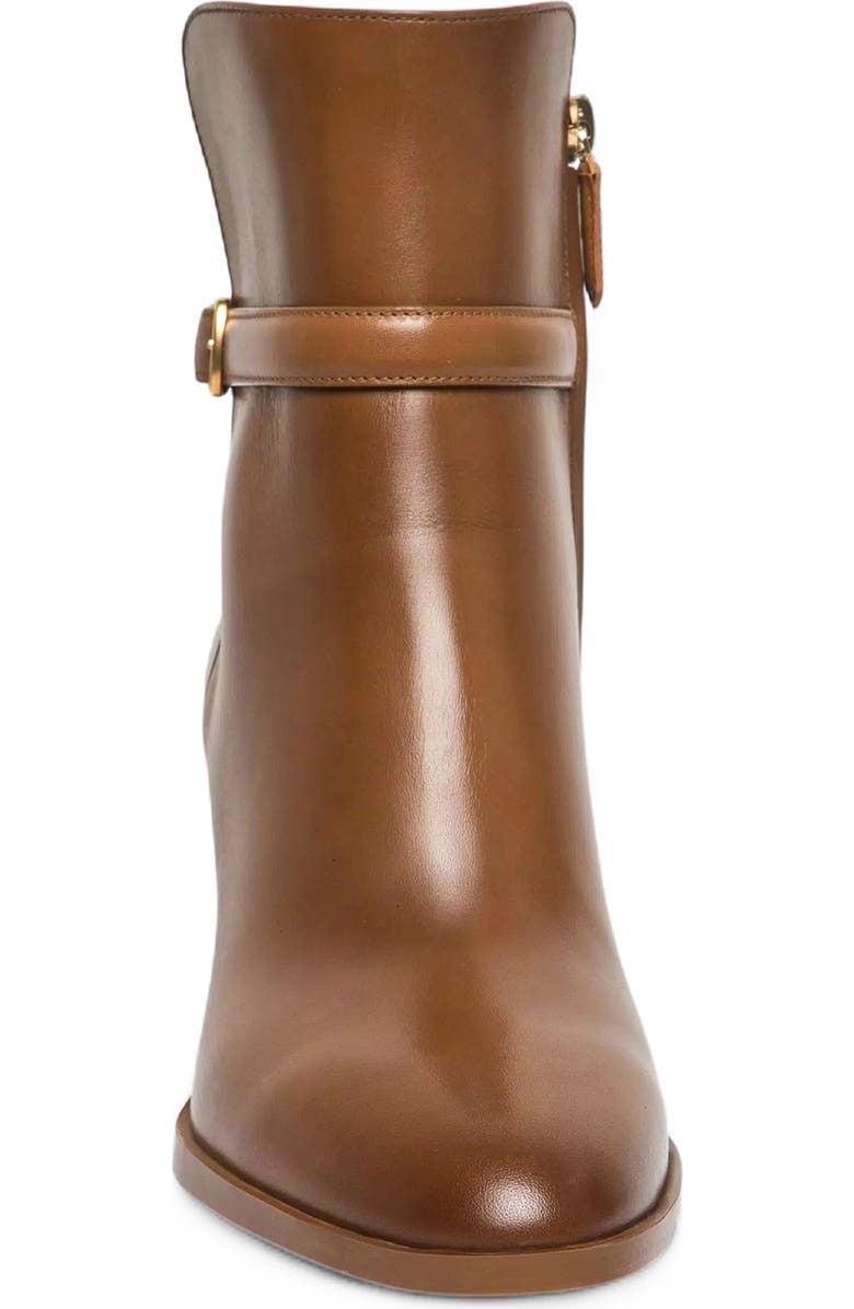 Santoni Women's Leather Mid-Heel Ankle Boot, Alternate, color, Brown