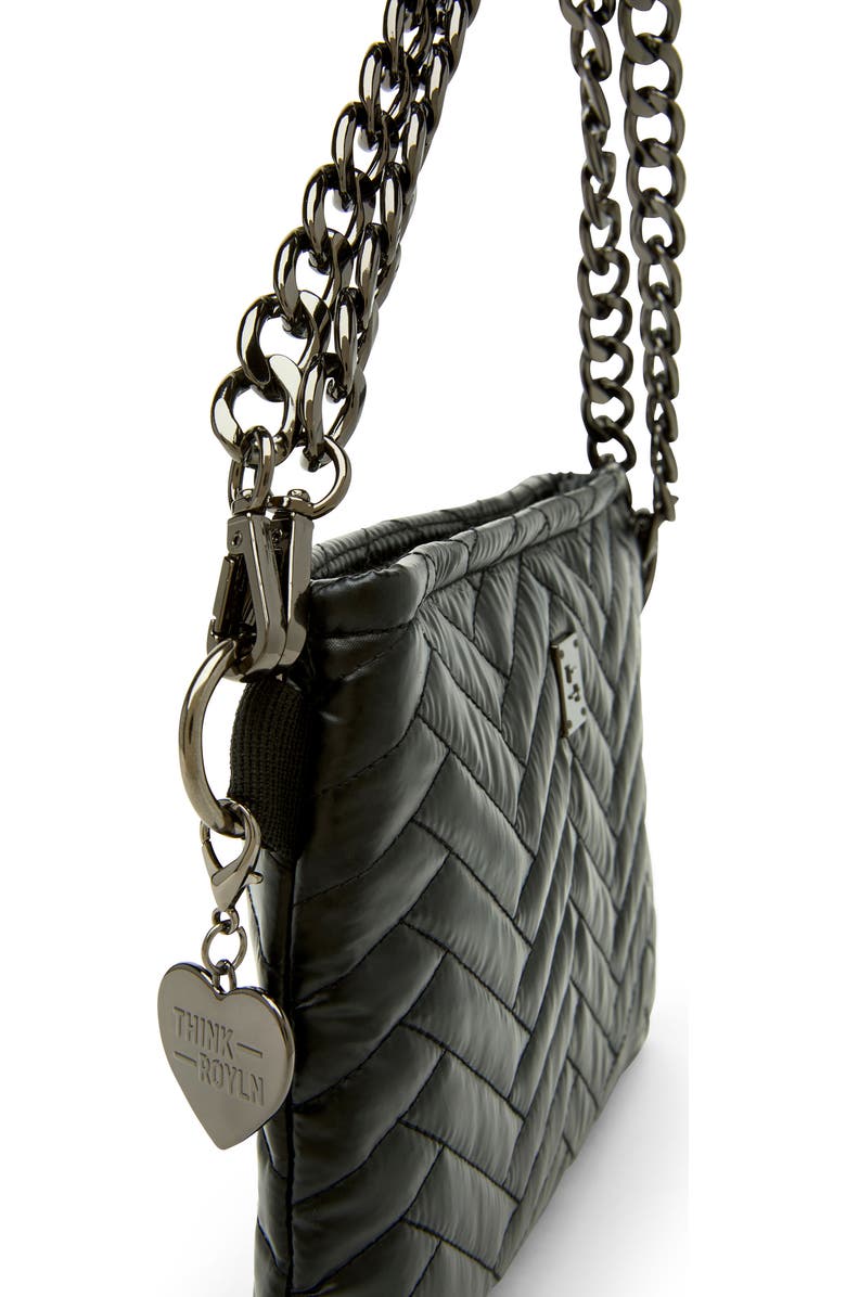 THINK ROYLN Almost Famous Quilted Crossbody Bag, Alternate, color, Pearl Black