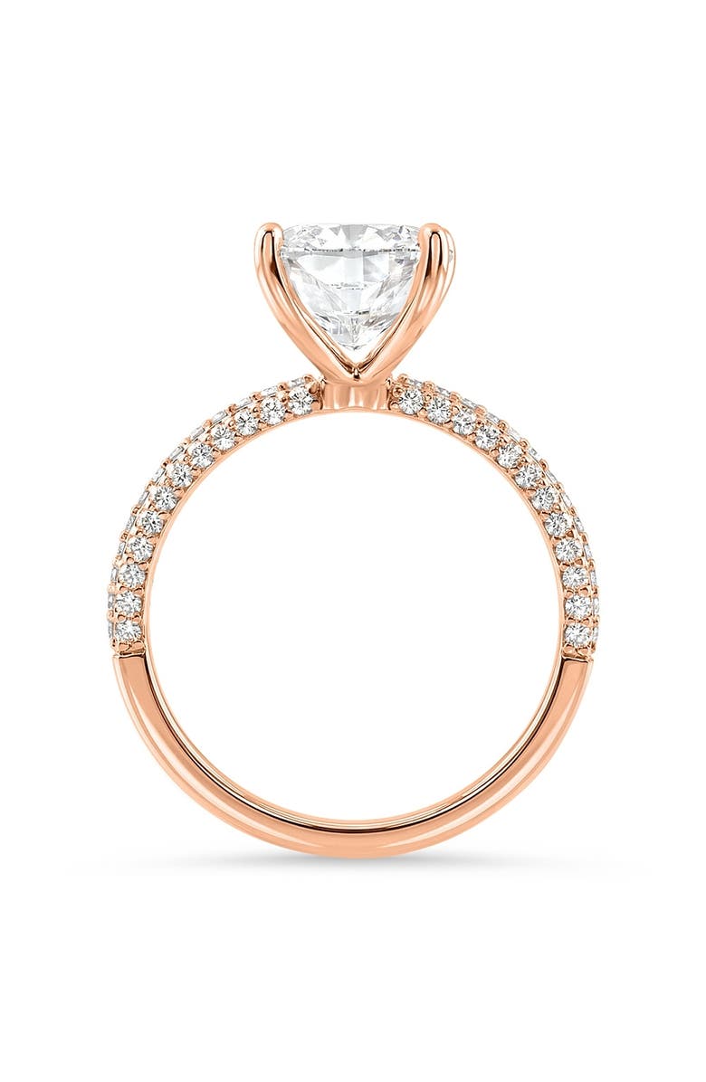 Bliss Diamond Certified 3.66Ct Chelsea Cushion Diamond Engagement Ring 14k Gold, Alternate, color, 14K Rose Gold
