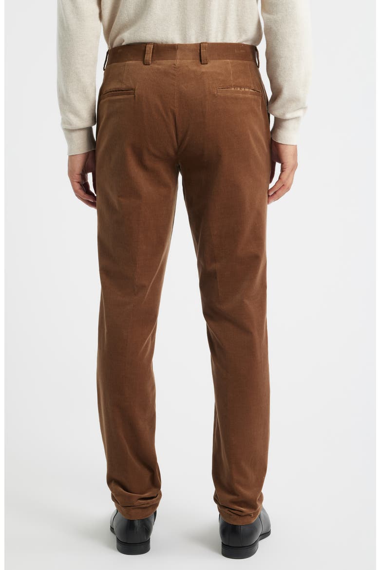 Palmer Brown Flat Front Cotton Stretch Corduroy Pants, Alternate, color, CAMEL
