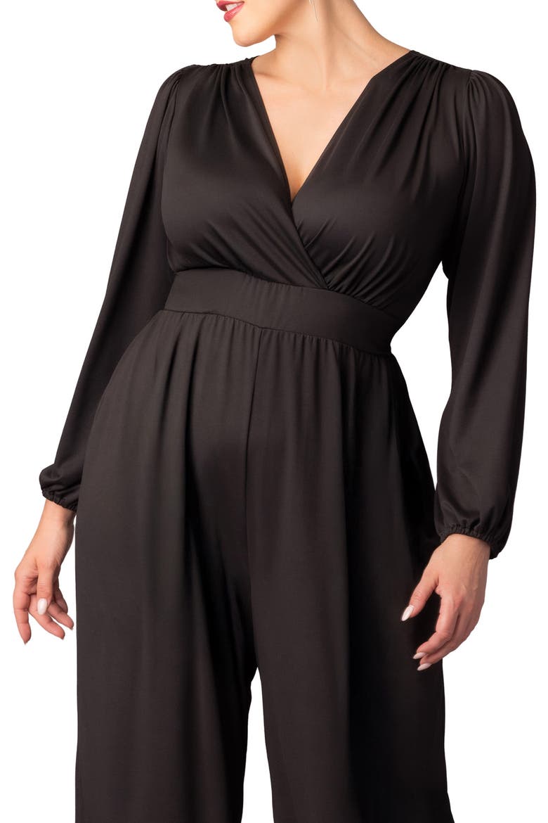 Brigitte Long Sleeve Jumpsuit, Alternate, color, BLACK NOIR