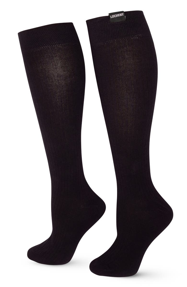 LECHERY<sup>®</sup> Woven Tab Knee-High Socks, Main, color, 