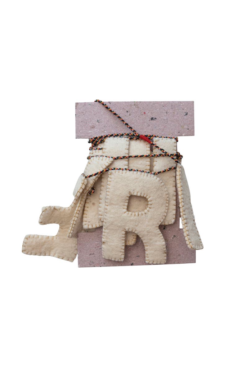 Storied Home Decorative Felt "Happy Birthday" Banner, Natural, Main, color, 