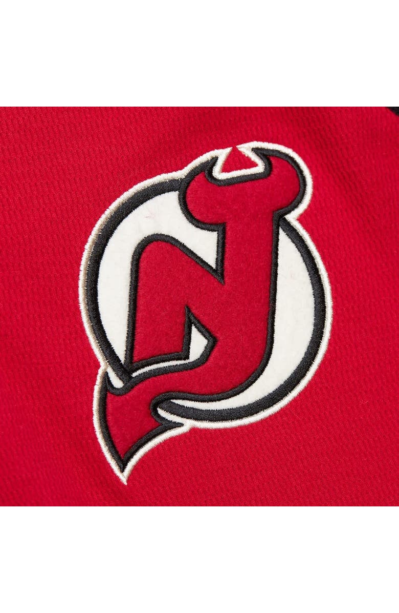 Mitchell & Ness Men's Mitchell & Ness  Red New Jersey Devils Thermal Henley Long Sleeve T-Shirt, Alternate, color, 