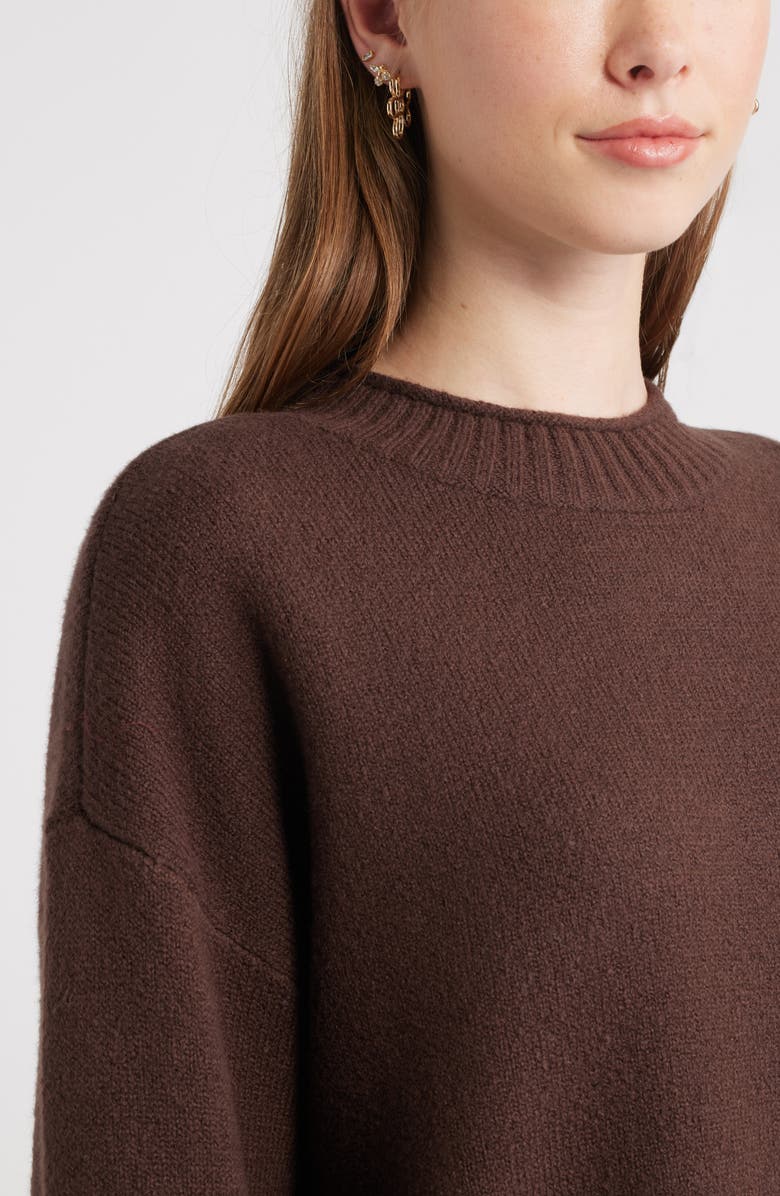BP. Everyday Easy Cotton Blend Sweater, Alternate, color, Brown Coffee