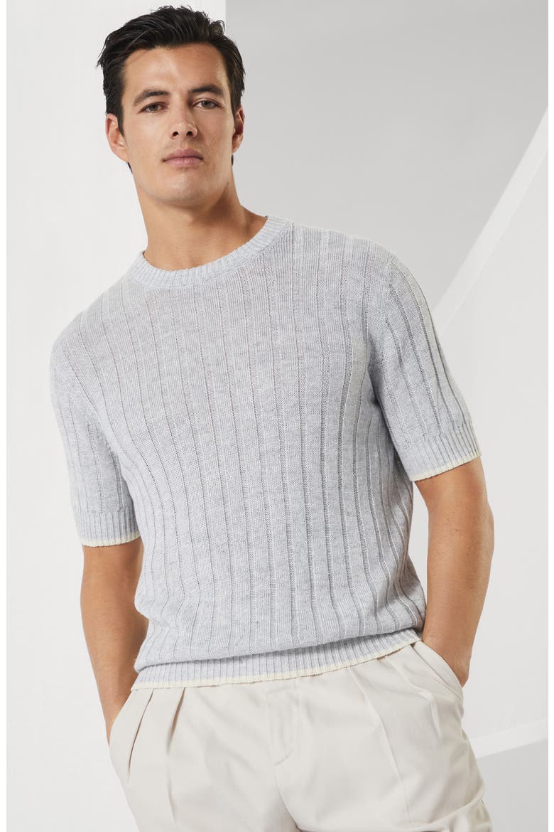 Knit T-shirt, Alternate, color, Fog
