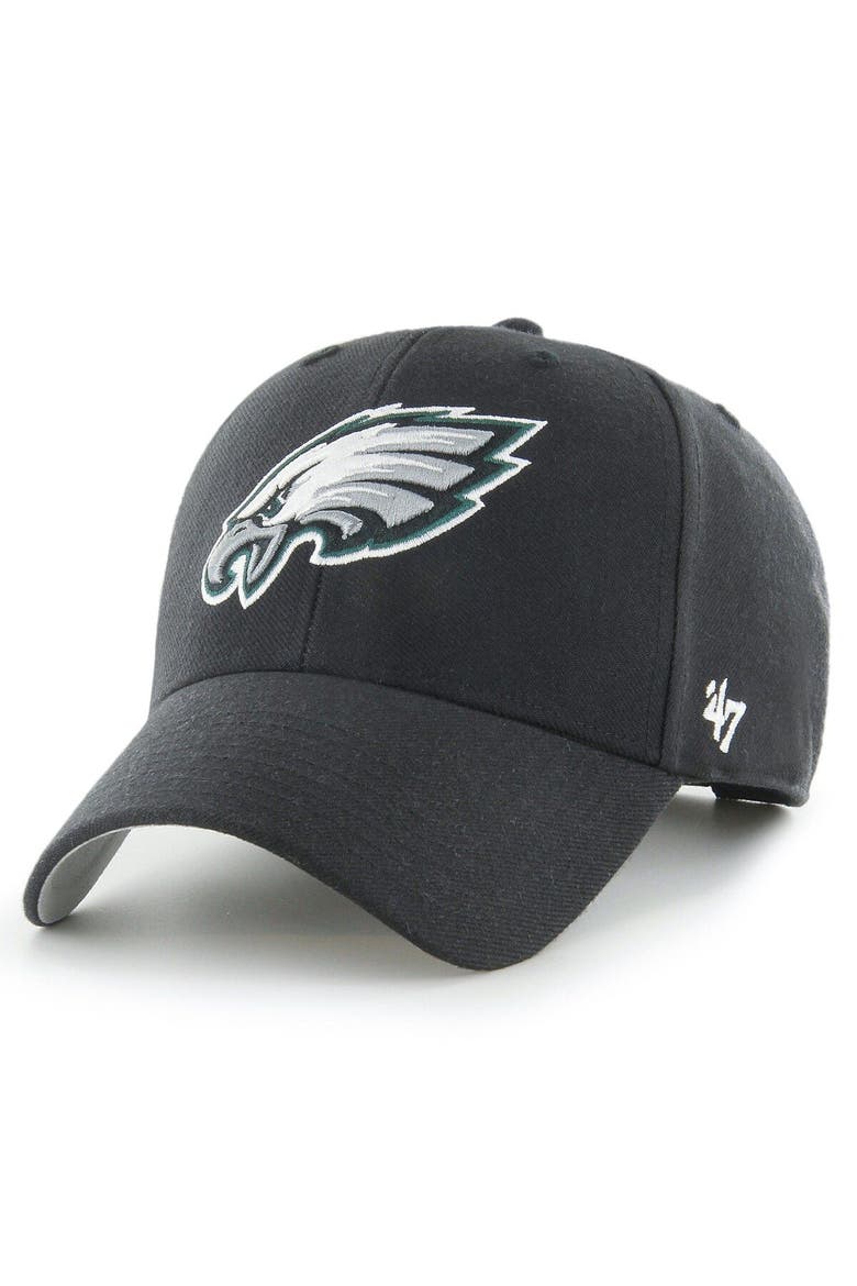 Men's '47 Black Philadelphia Eagles MVP Adjustable Hat, Main, color, Black