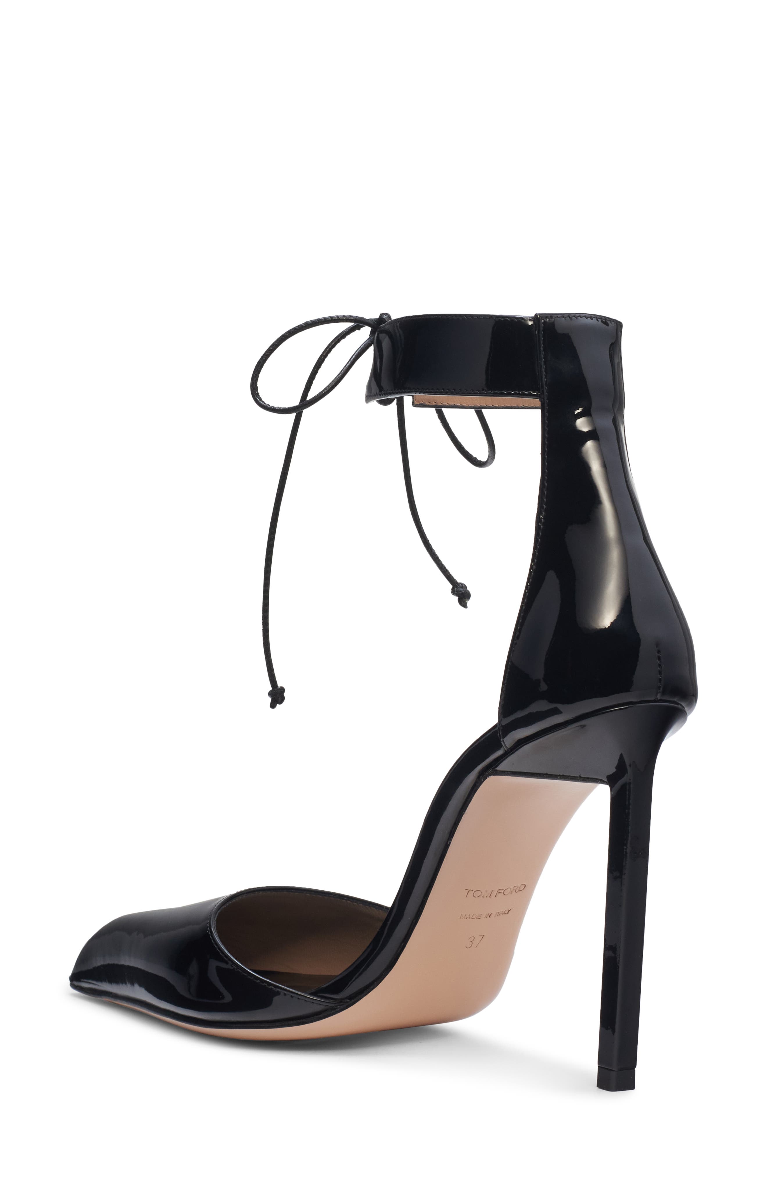 TOM FORD Ankle Tie Pump, Alternate, color, Black