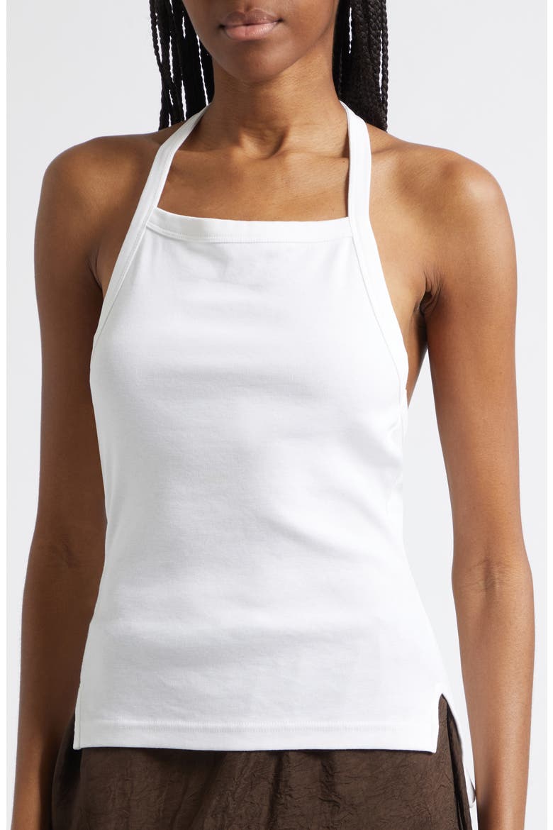 Clovis Organic Cotton Halter Tank, Alternate, color, MILK