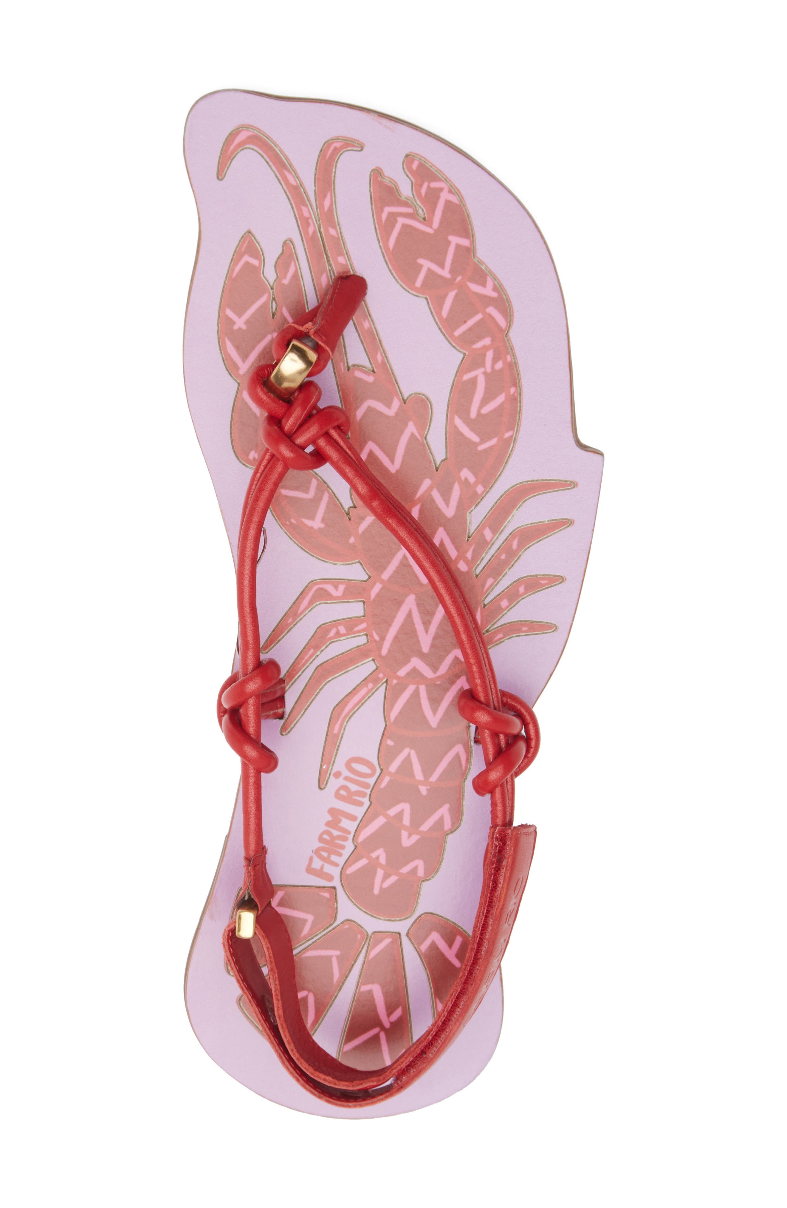 FARM Rio Lobster Slingback Sandal, Alternate, color, Scarlet And Lilac