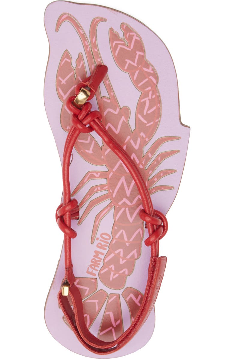 FARM Rio Lobster Slingback Sandal, Alternate, color, Scarlet And Lilac