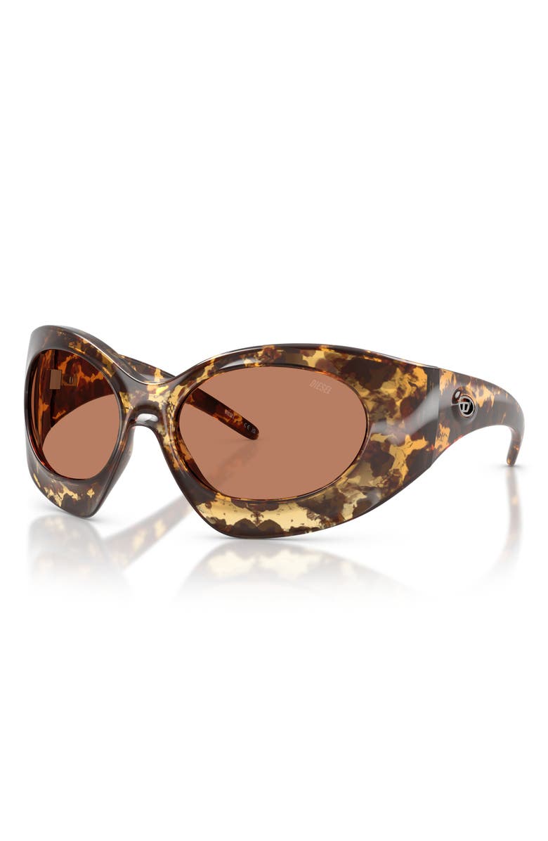 DIESEL<sup>®</sup> 56mm Cat Eye Sunglasses, Alternate, color, Yellow Havana / Light Brown
