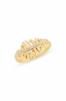Covet CZ Feather Ring