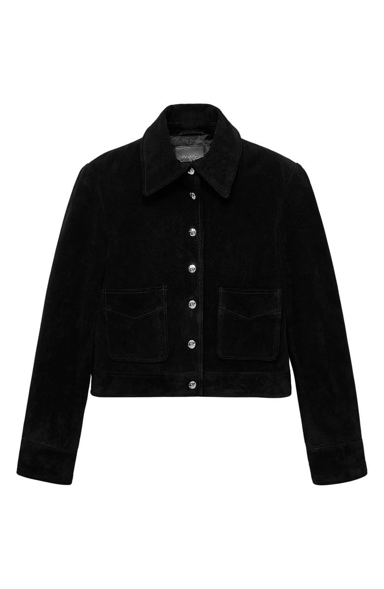 MANGO Suede Jacket, Main, color, Black