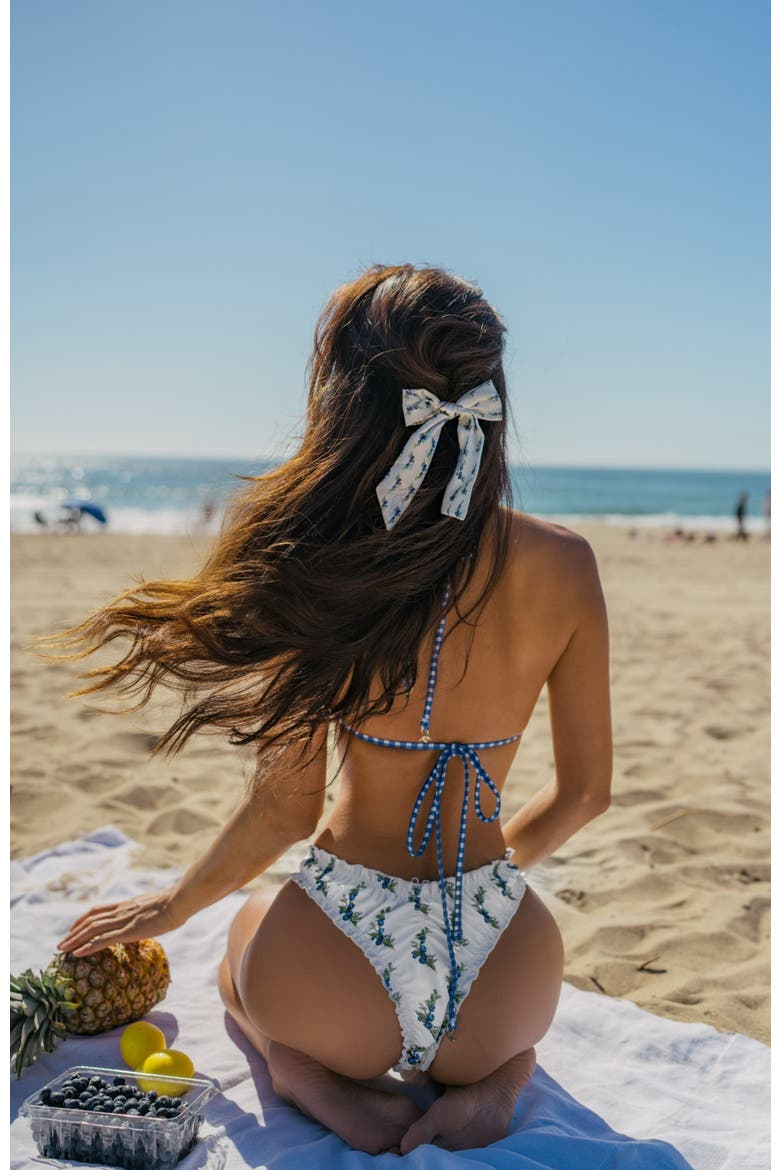 Blueberry Pie Bikini Bottom, Alternate, color, Blue
