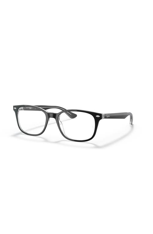 Ray Ban Ray-ban 56mm Square Optical Glasses In Black