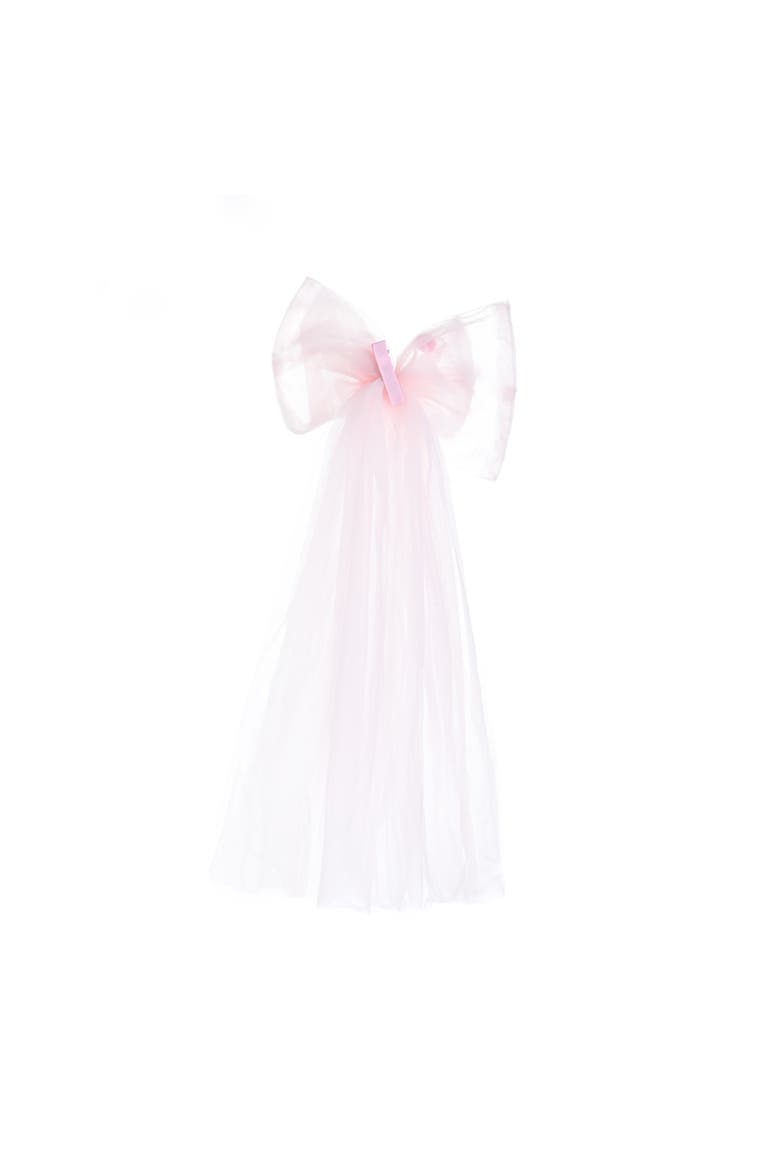 Suvanna Pom-Pom Tulle Dress with Bow Clip, Alternate, color, Pink