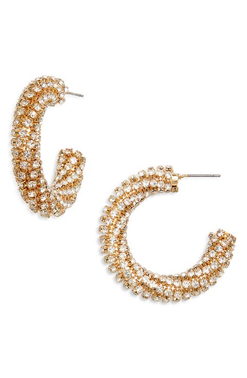 Crystal Hoop Earrings