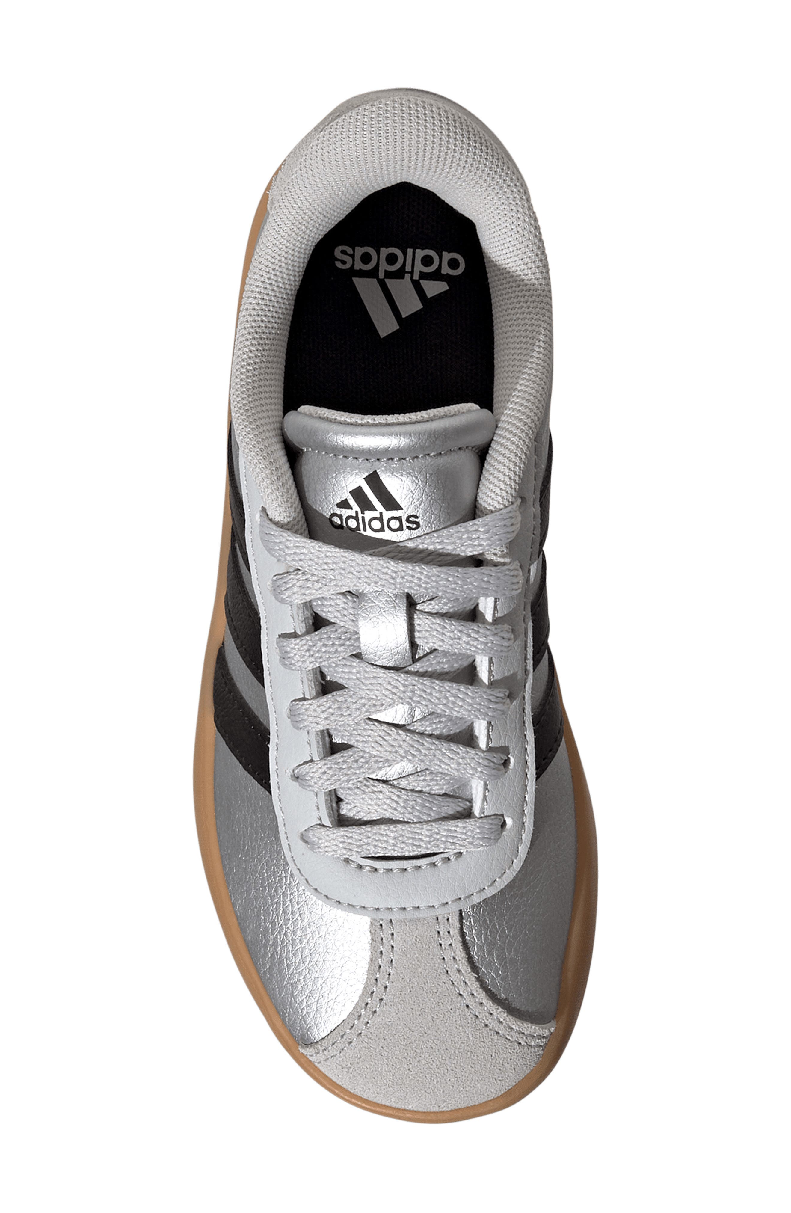 Kids' VL Court 3.0 Sneaker, Alternate, color, SILVER/ CORE BLACK/ GREY