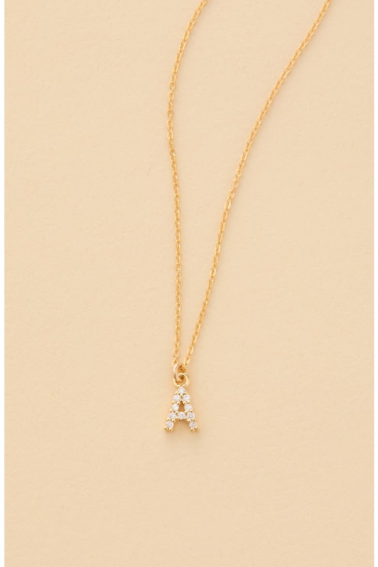 Gemma Initial Necklace, Alternate, color, GOLD / C