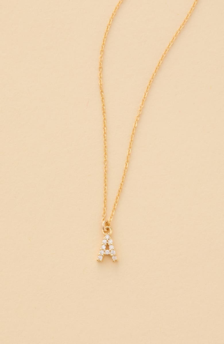 Set & Stones Gemma Initial Necklace, Alternate, color, Gold / A