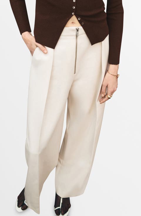 Pleated Zip Pants