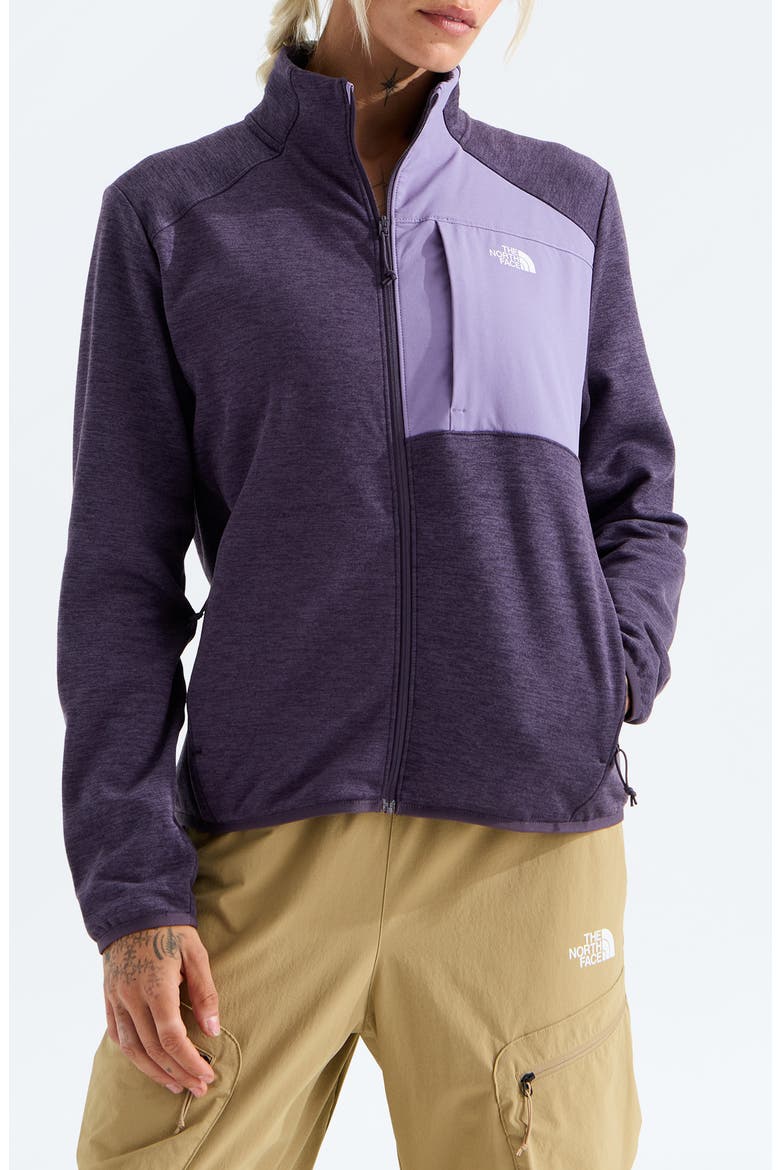 Performance Fleece Full Zip Jacket, Main, color, ENDLESS DUSK DARK HEATHER