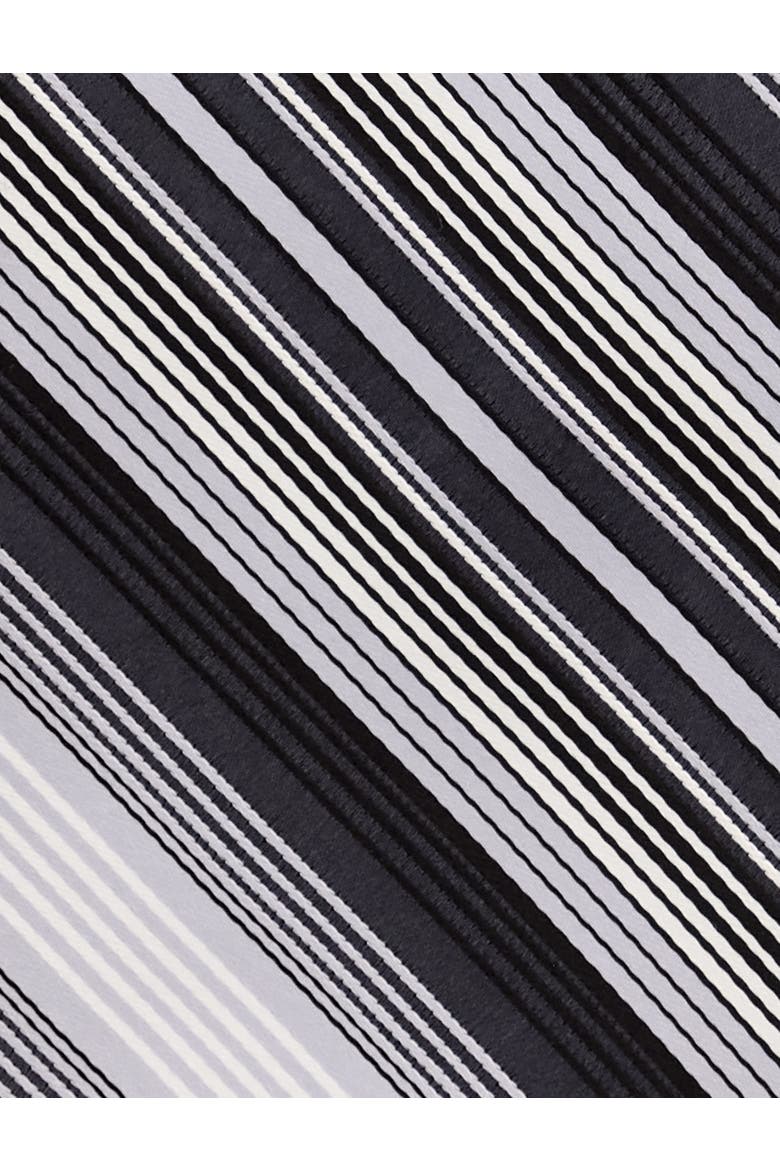 Big & Tall Futuristic Striped Tie, Alternate, color, BLACK